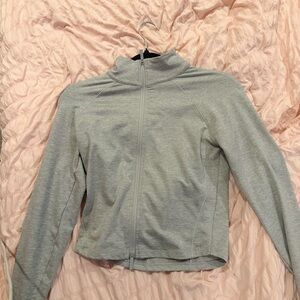 BuffBunny Light Gray Athletic Zip Sweatshirt